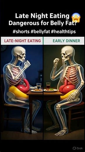 Late Night Food = Belly Fat? 🤯 Must Know! #shorts #weightloss
