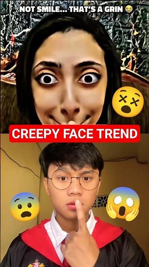Don’t Try This Trend Alone 😳 | Scary Smile Trend Tutorial #shorts #creepy #scary #viral #trend #fyp