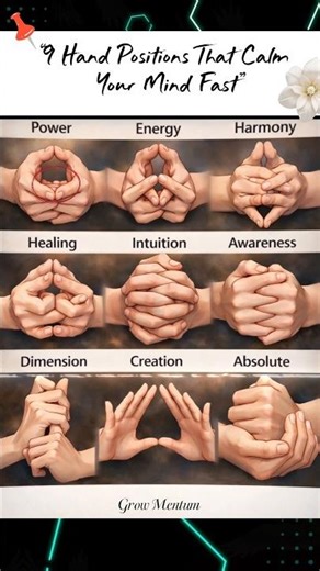 “9 Hand Positions That Calm Your Mind Fast”😳