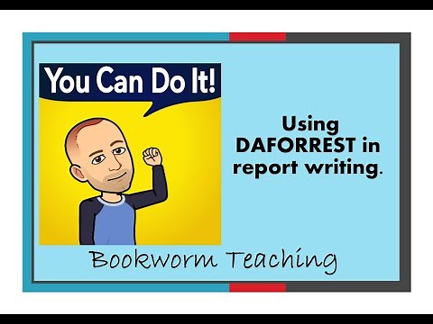 Using DAFORREST techniques in a report