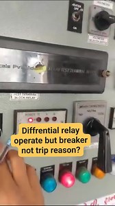 Differential relay operated but breaker did not trip, alarm came in control panel – Possible causes & checks #DifferentialRelay #RelayOperatedNoTrip #TripCircuitFailure #electricalengineering | Er Muhammad Miyaji