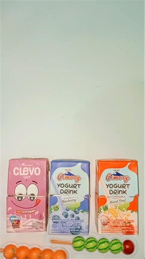 Guessing packaged snacks - Clevo, yogurt, Cimory