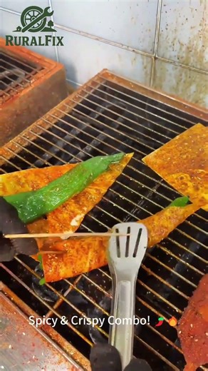 Street Snack! 🌶️ Tofu Skin & Peppers! #streetfood #spicy