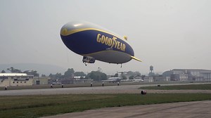 The Goodyear Blimp Wingfoot Three takes off this afternoon from Williamsport Regional Airport. According to the official Goodyear Blimp website, this blimp is the newest in the fleet of airships and was first flown in 2018. The blimp was on its way to Detroit today to provide aerial coverage of this weekend's Rocket Mortgage Classic golf event. Goodyear Blimp | Williamsport Sun-Gazette