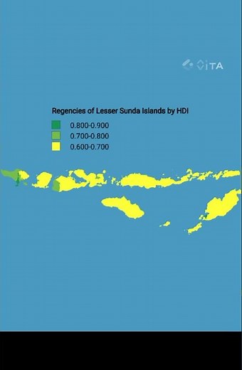 HDI in Lesser Sunda Islands #map #indonesia