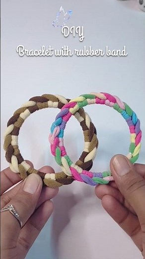 Bracelet with rubber band || #shorts #trend #artandcraft #trending #viral #diy #handmade #bracelet