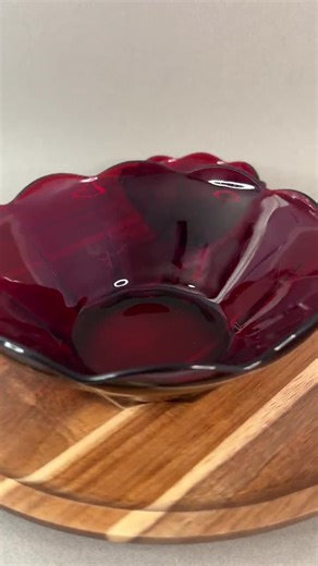 Vintage Anchor Hocking Royal Ruby Red Glassware Scalloped Round Bowl, 8" and 4.5" - Sold Individually - Etsy