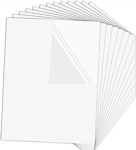 HTVRONT 8.5" x 11" Glossy Transparent Waterproof Sublimation Sticker Paper, 120gsm (20 Sheets)