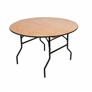 [Hot Item] Banquet Events Portable 48 Inch 5FT Folding Solid Wood Round Table for Dining