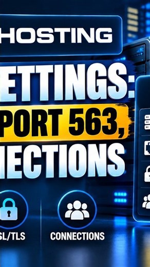 Newshosting Server Settings: Address, Port 563, SSL, Connections