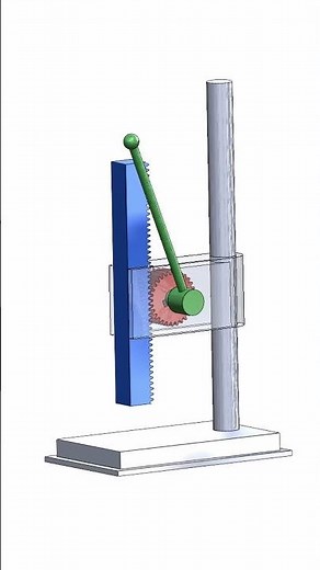 Rack and Pinion punching mechanism in Solidworks #engineering #solidworks