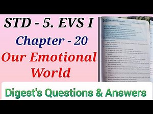 Std. 5 | EVS. 1 | Lesson 20 | Our Emotional World | Digest's Answers | Workbook Answers |MH Board