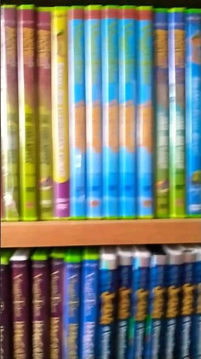 A glimpse of 1 of my VT DVD shelf's B4 I add the new DVDs I've gotten #veggietales #dvdcollection