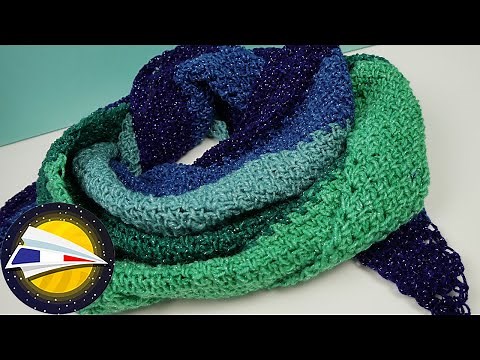 Crocheter une étole brillante | Motif simple et dégradé de couleurs