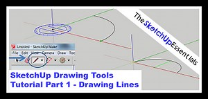 SketchUp Drawing Tools Tutorial Part 1 - Drawing Lines - The SketchUp Essentials