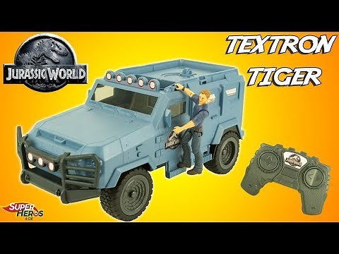 Jurassic World Voiture Radiocommandée Textron Tiger Dinosaures Owen Jouets Mattel Noel 2018