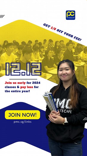 🚨 Final Call: PMC's 12.12 promo is closing its doors soon! Seize the early bird discount by December 12, 2023 to take one fifth of your tuition fee and let's shape a year of achievement for your child together . 🌟📖 #pmcsg #pmc #thephysicscafe #physicscafe #1212