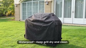 Unicook Grill Cover 55 Inch for Outdoor Grill, Heavy Duty, Waterproof, Fade Resistant, BBQ Cover with Handles/Straps/Air Vents, Compatible with Weber Charbroil Nexgrill Gas BBQs etc