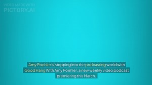 Amy Poehler Launches New Podcast Good Hang With Spotify and Bill Simmons