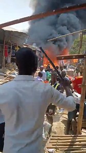 DEVELOPING: Firefighters reportedly intervened after a fire broke out, engulfing part of Konyo Konyo Market in Juba on Thursday afternoon. Huge flames and smoke were visible from afar as traders attempted to rescue their goods.🎥Juba City Council Press Unit | Eye Radio