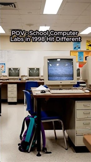 POV: School Computer Labs in 1998 💻 (Beige Monitors, Blue Chairs) #90sNostalgia #schoolmemories
