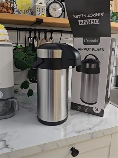 5L Air Pot Tea Flask Pump Action Vacuum Insulated Safety Lock Carry Handle Drinkware #fup #teaflask#tiktokfinds #goviral