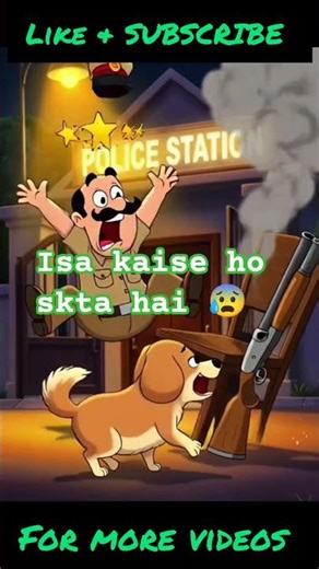 Sleeping Policeman vs Naughty Dog 😂 | Funny Night Police Station Moment #shorts #cartoon #memes