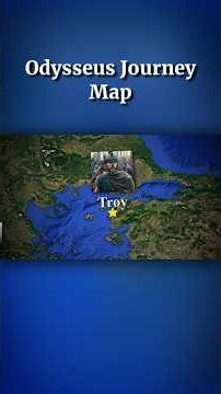 Odysseus' Journey Explained on a Map...#shorts