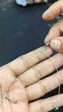 The SECRET Way to Tie TWO Hooks on One Line (Super Strong!) #fishing #fishingknot #fishinghack