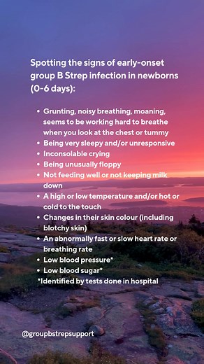 In the UK, up to two-thirds of group B Strep infection in babies are of early-onset (showing within the first 6 days of life). Sharing this information could help new parents spot the signs of an early-onset GBS infection and protect their baby 💛💙 #groupBStrep | Group B Strep Support (GBSS)