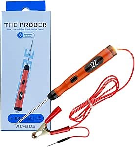 Test Light with Voltage Display and Digital Led Light 5-30v Test Pen,Electrical Tester Pen with Alligator Clip,Probes and Replaceable12v5w Bulb,for Truck/Automotive Voltage Circuit Fuse Tester
