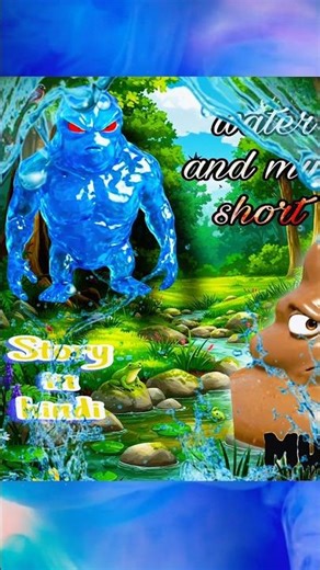 Angry Water and Angry Mud Water | 3D Anime Talking Water #shortsfeed