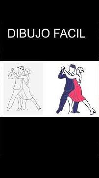 Dibujo fácil - pareja bailando #dibujofacil #aprendizajecorto #art