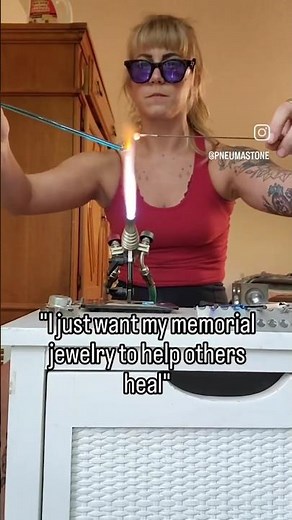 Making cremation memorial jewelry to help heal your heart.