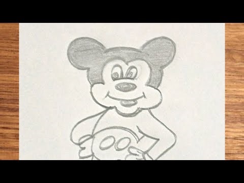 How to draw mickey mouse📝 ||Pencil Sketch Art✏️
