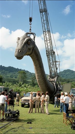 How Visualizes: Famous Brachiosaurus Reveal Scene Filming | Practical Effects 1993