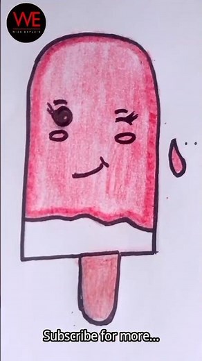 Easy ice cream cartoon drawing