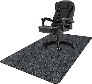 HengLiSam Chair Mat, Chair Rolling Mat, Office Chair Mat for Hardwood Computer Desk Floor Mat Desk Chair Protector, 36 x 55 inches, Upgraded Version Professional Protector Mat (Dark Grey)