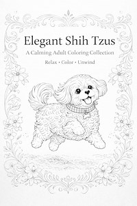 Elegant Shih Tzu Coloring Book (20 Pages) - Etsy Canada