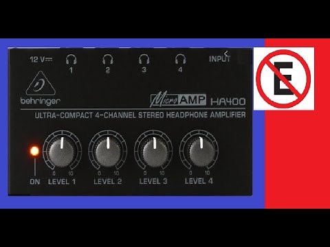 Retorno amplificador de fone behringer ha400 para 4 pessoas saindo som só de um lado como resolver?