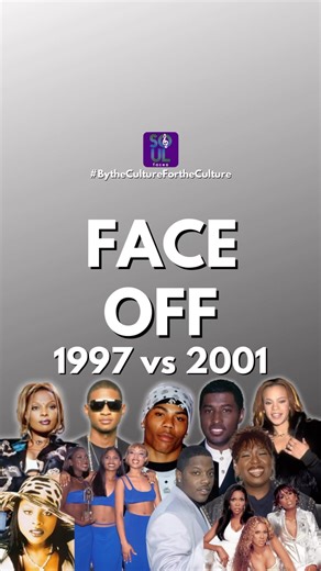 FACE OFF | 1997 Vs 2001 🎶🔥 What year takes it?? • • • #soulfaces #soulfacesmedia #bytheculturefortheculture #90s #00s #90srnb #90shiphop #2000srnb #2000shiphop #millenium #reels #explore | SoulFaces