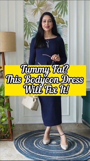 Love Bodycon but Have Tummy Fat? Try This Dress! #trendingshorts #indianfashion #stylinginspo