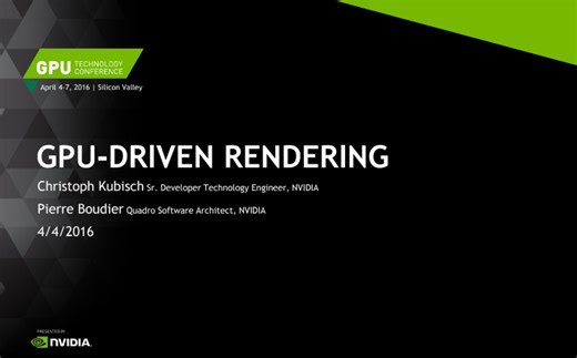 GTC 2016: GPU-Driven Rendering