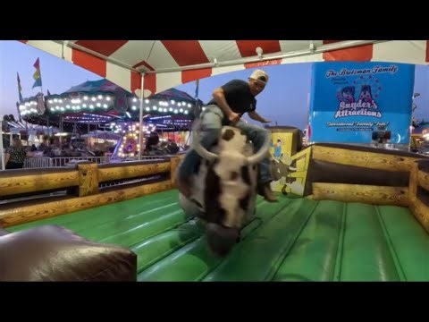 Funny bucking mechanical bull rides | compilation part 10