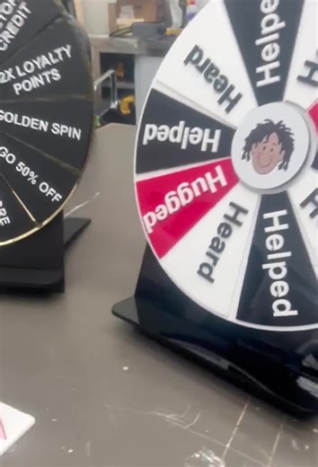 Customisable Prize Wheel – 400mm Spin to Win Game – Salon & Event Display Wheel – Black, Gold Acrylic Giveaway Spinner - Etsy