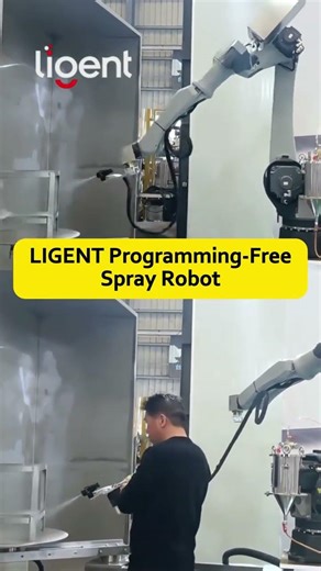 LIGENT robot Makes Manual Spraying Obsolete #automation #manufacturing #machine #spray #robotic