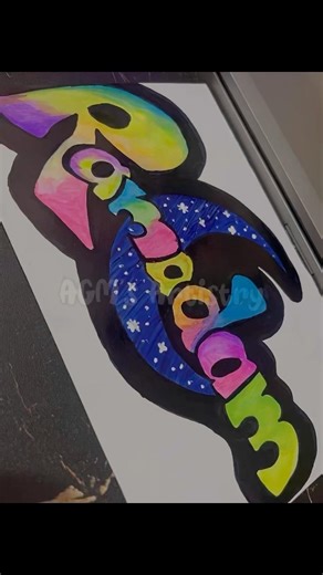 🌙 Ramadan Mubarak | Alphabet Art ✨ #ramadan #shorts