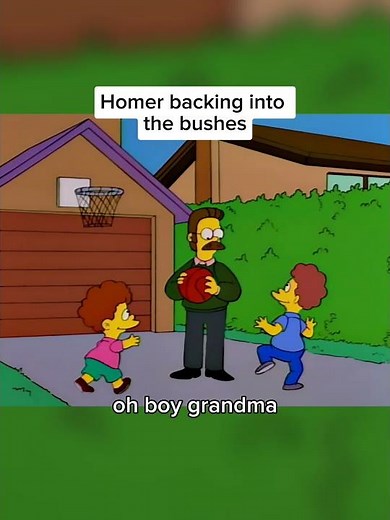 Homer backing into the bushes #simpsons #reels #funny #viral