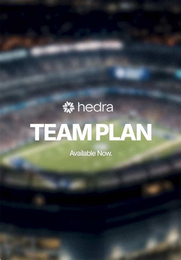 Introducing Hedra Team Plans. One Pro account unlocks a shared credit pool for your entire team, with shared billing and seamless content generation running 24/7. #aicreators #creators #aivideo #fyp #hedra