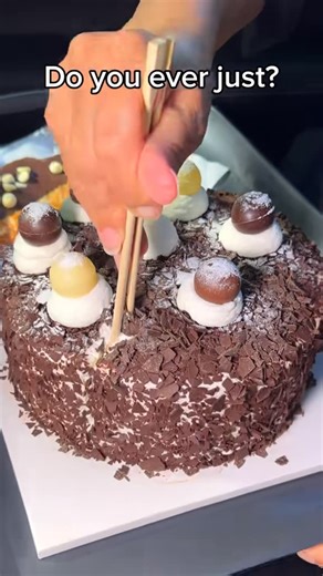 Kim&Liz on Instagram: "Do you ever just? #food #eating #cake #chocolate #mukbang"